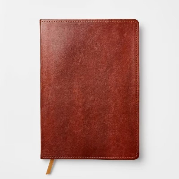 192pg Ruled Journal 10″x7″ Leatherette Dark Brown : Soft Cover, Narrow Lined