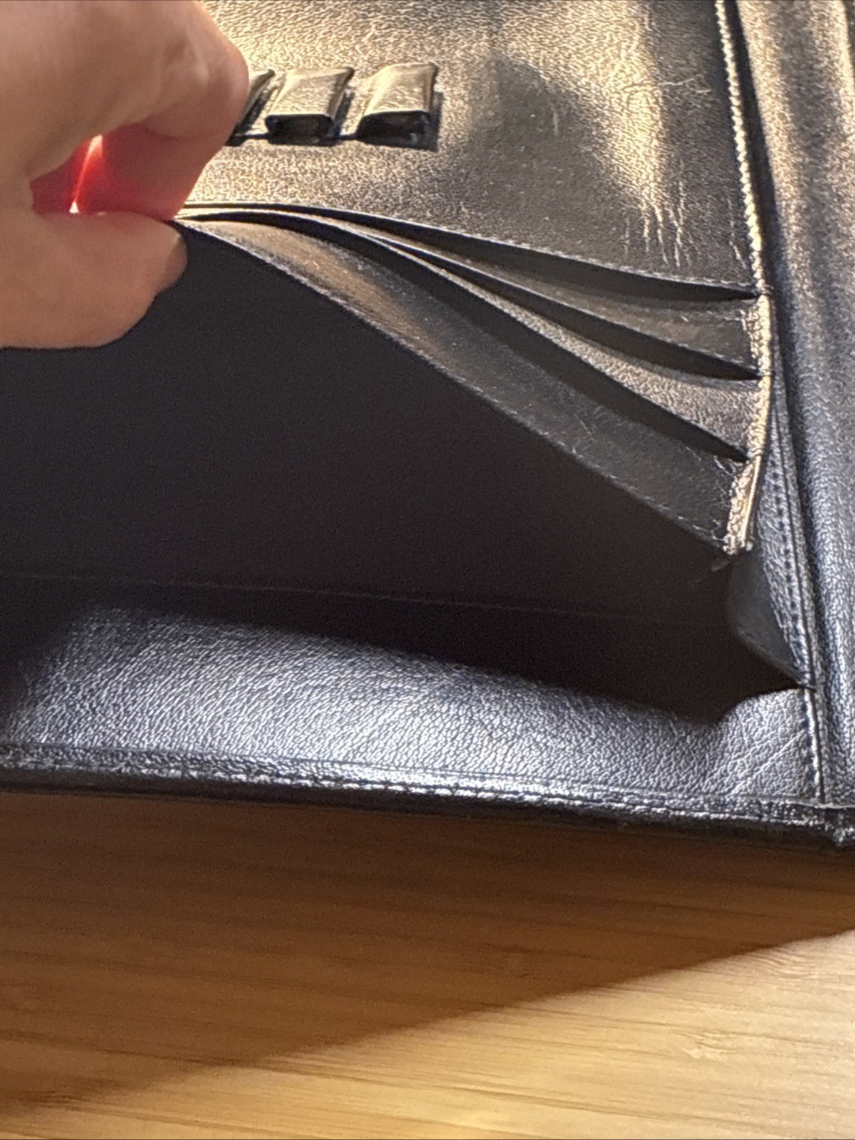 SevenKLeather Black Leather Folio Luxurious Leather Smells So Good! 12.5×10 in