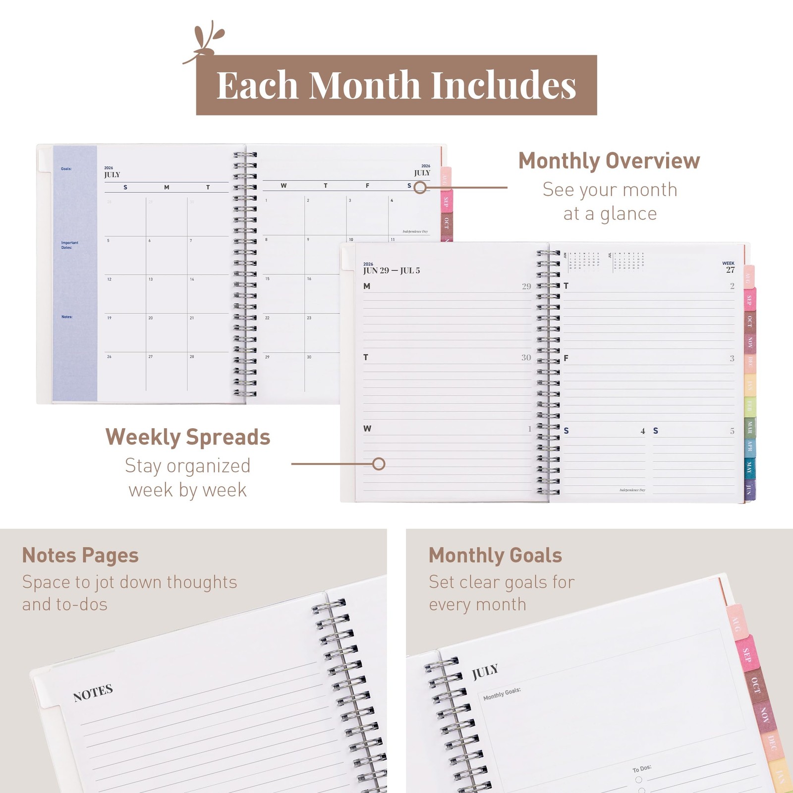 Rileys Academic Planner 2026-2027, (2026 – 2027) 8 x 6 Inch, Blue – Classic