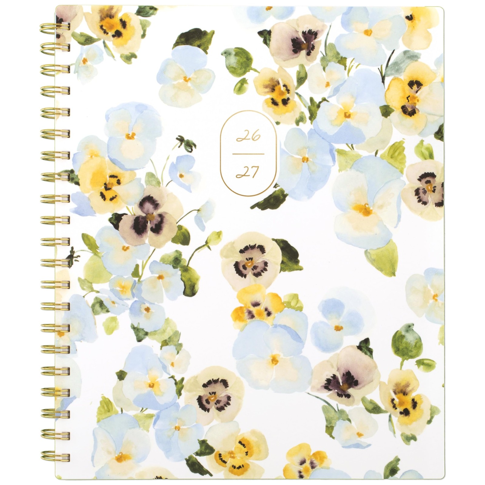 Cambridge Planner 2026-2027 Weekly & Monthly 8.5″W x 11″H, Pansy Bouquet