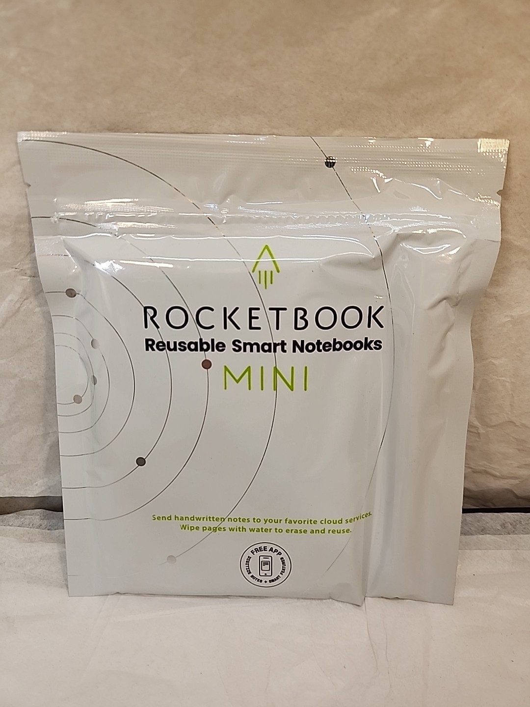 Rocketbook Mini Reusable Smart Notepad, Pocket Size Notebook 3.5×5.5, Gray -…