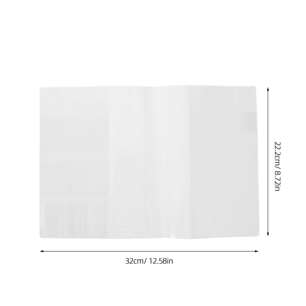4Pcs Clear PVC Protective Book Covers A5 Size Waterproof Lightweight Sleeves