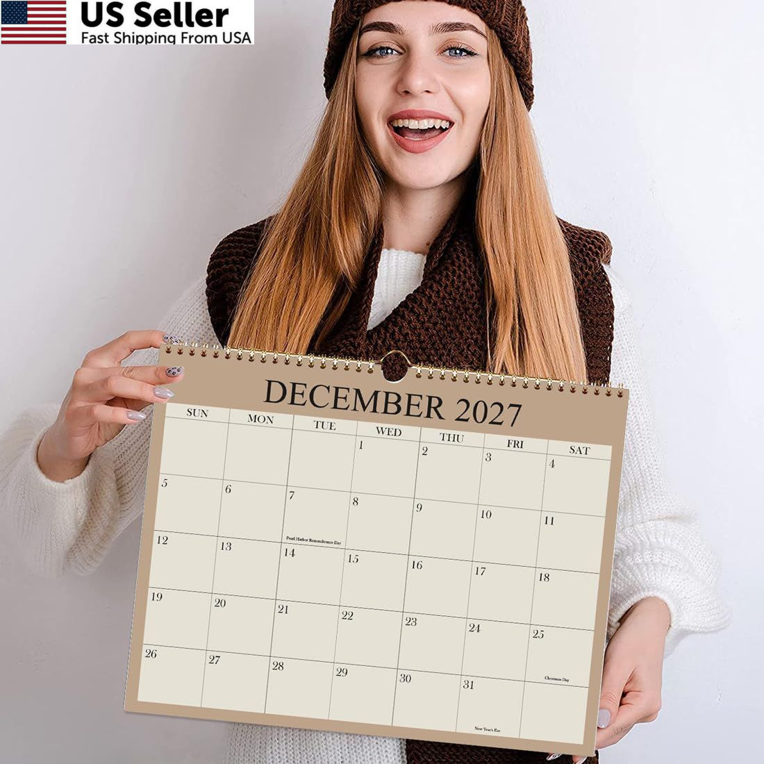 2026-2027 Calendar – Wall from April 2026 8.5″ x 11″, Cyan