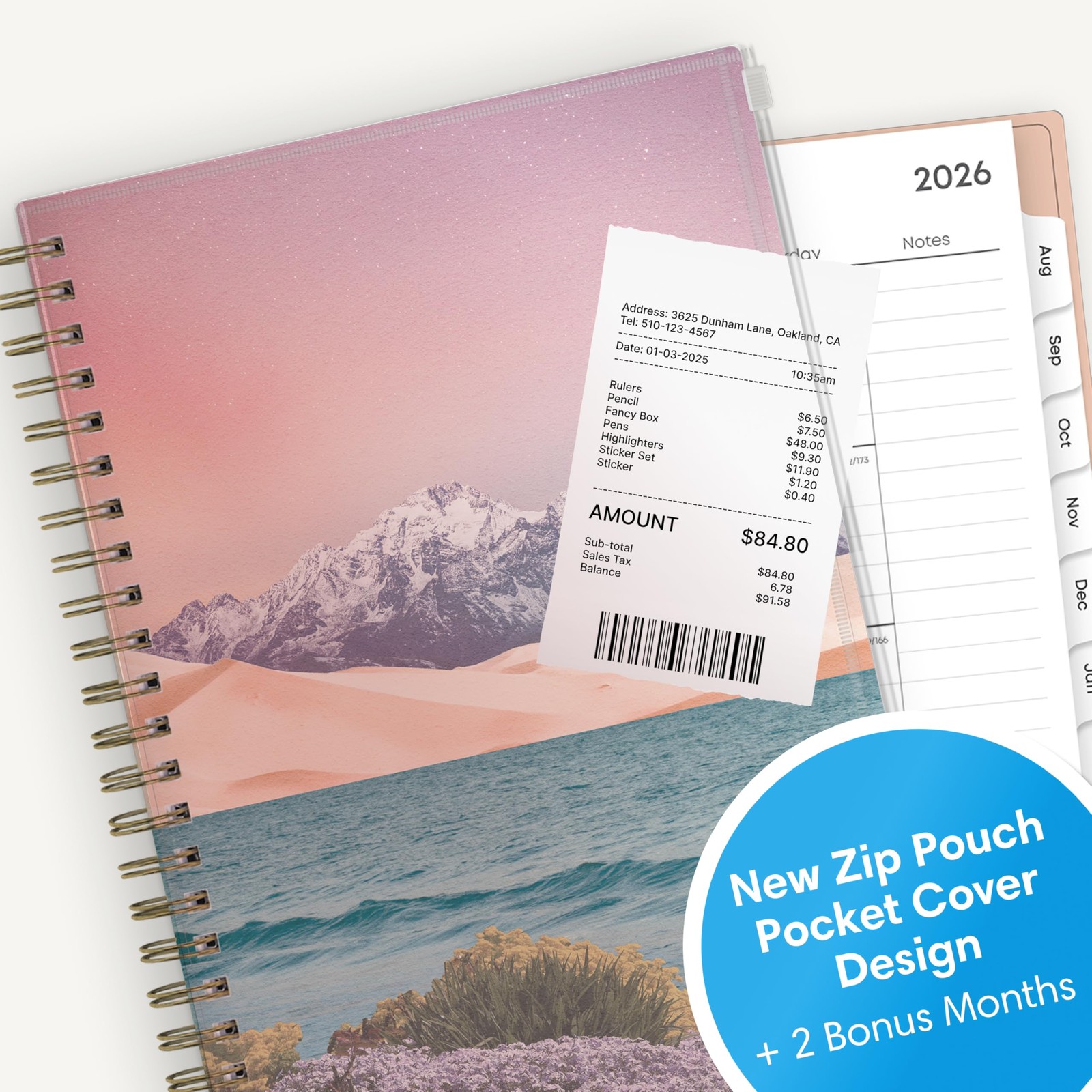 Blue Sky 2026-2027 Weekly and Monthly Academic Year Planner Calendar, July 20…
