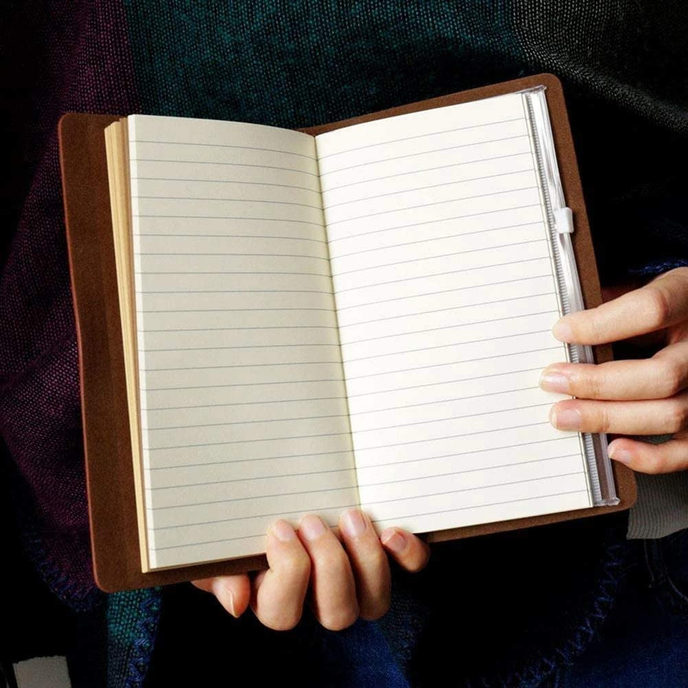 Leather Journal Refillable Travel Smooth Touch Soft Journal Diary Sketch Book