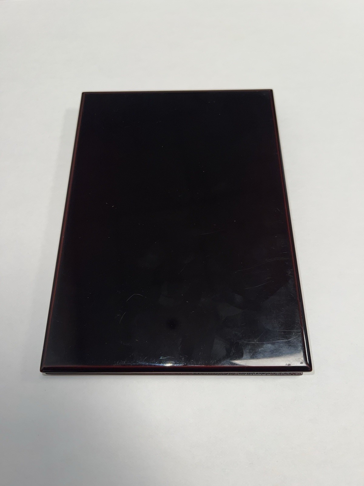 Vintage Lacquerware Japanese address book .Burgundy and gold