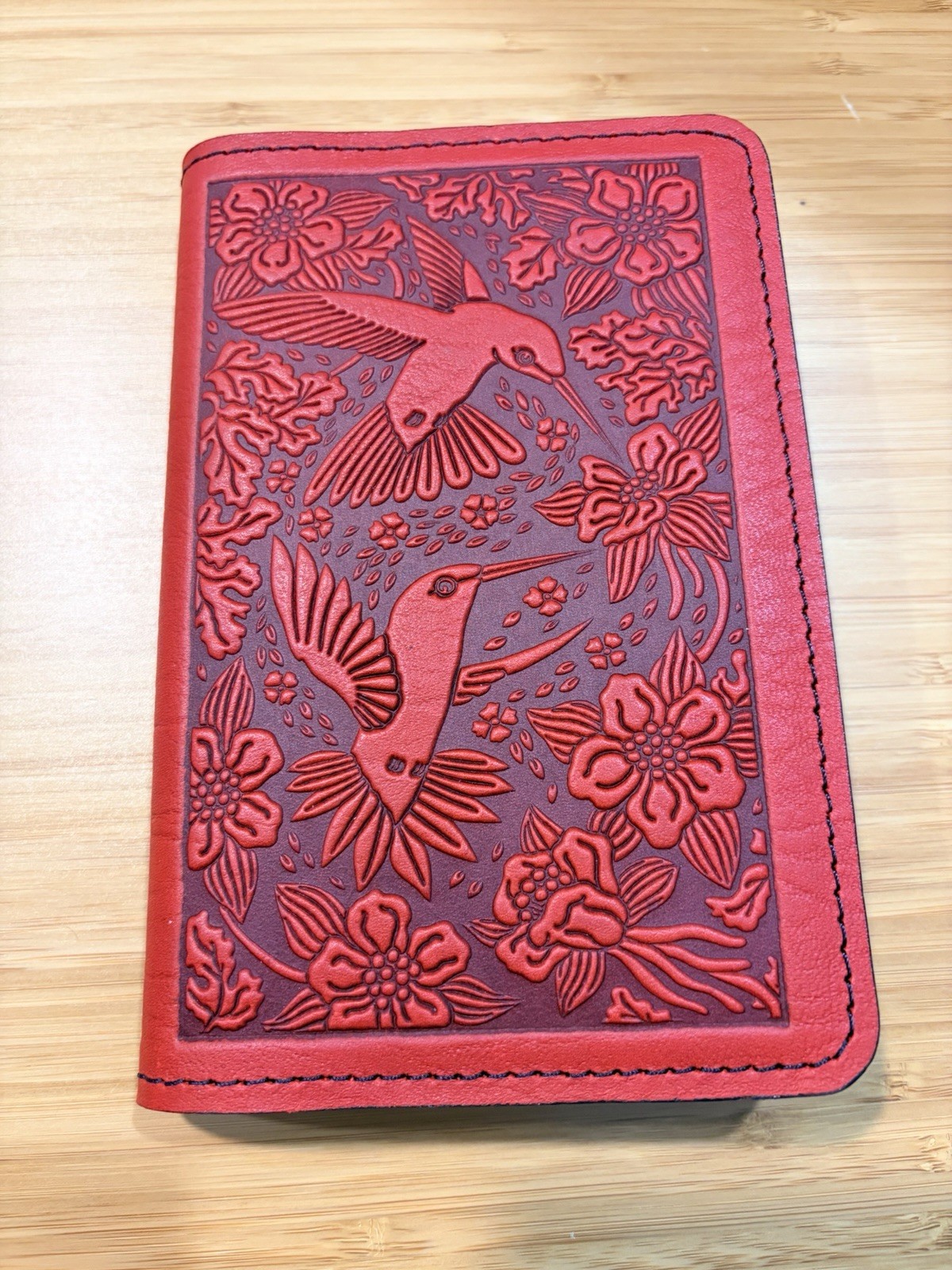 Oberon Design Hummingbird Genuine Leather 4×6, Refillable Journal Notebook , New