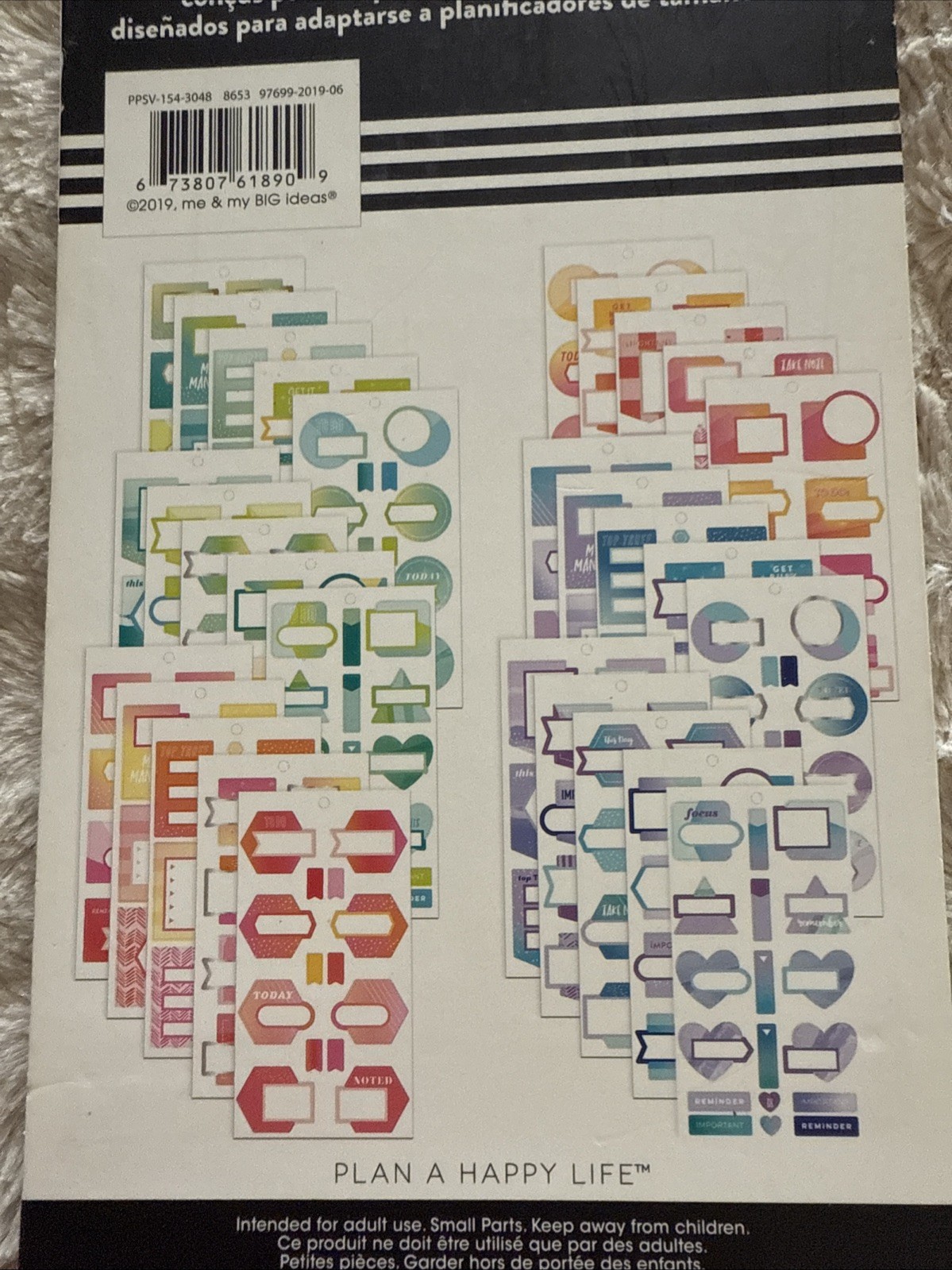 The Happy Planner Sticker Books LOT OF 3 Some Missing a Few Stickers