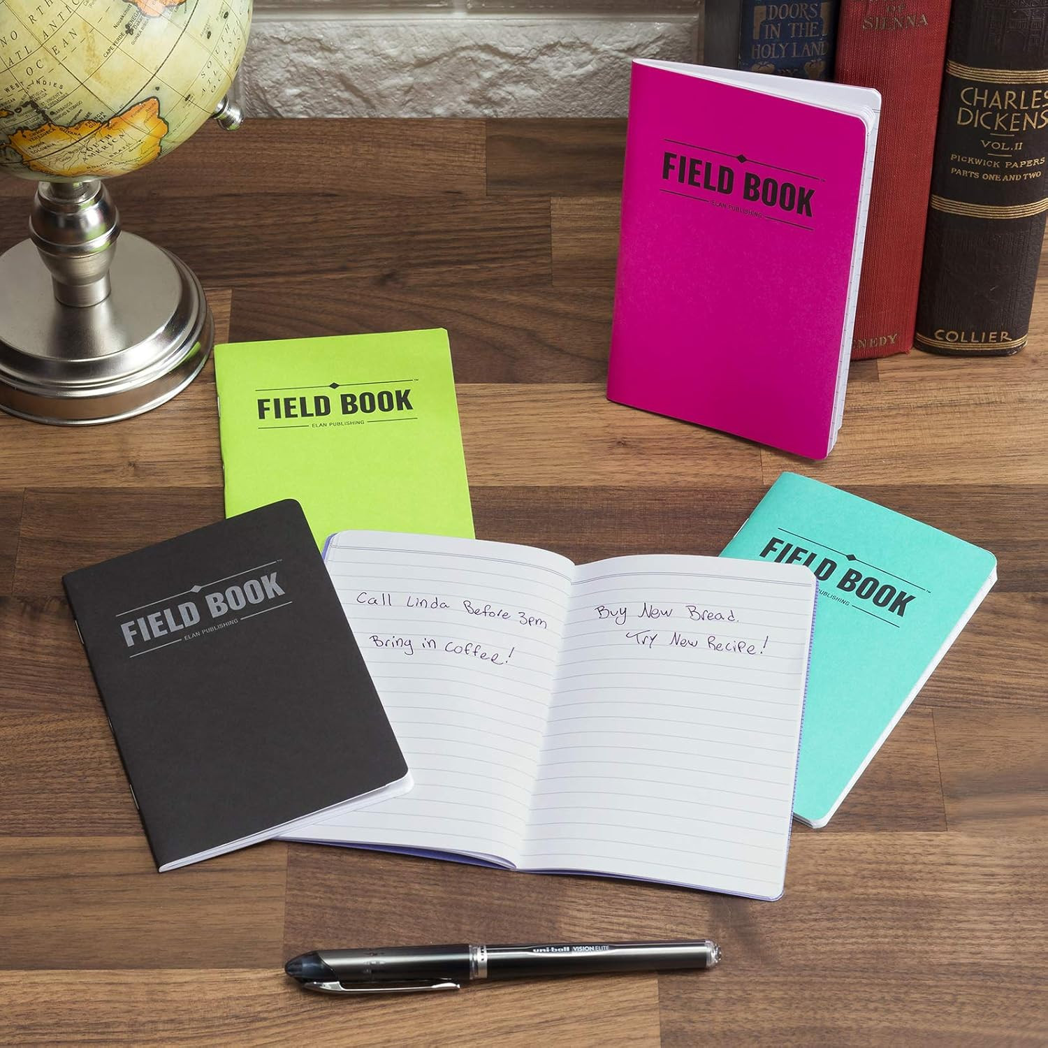 Field Notebook/Pocket Journal – 3.5″x5.5″ – Assorted Colors – Lined Memo Book –