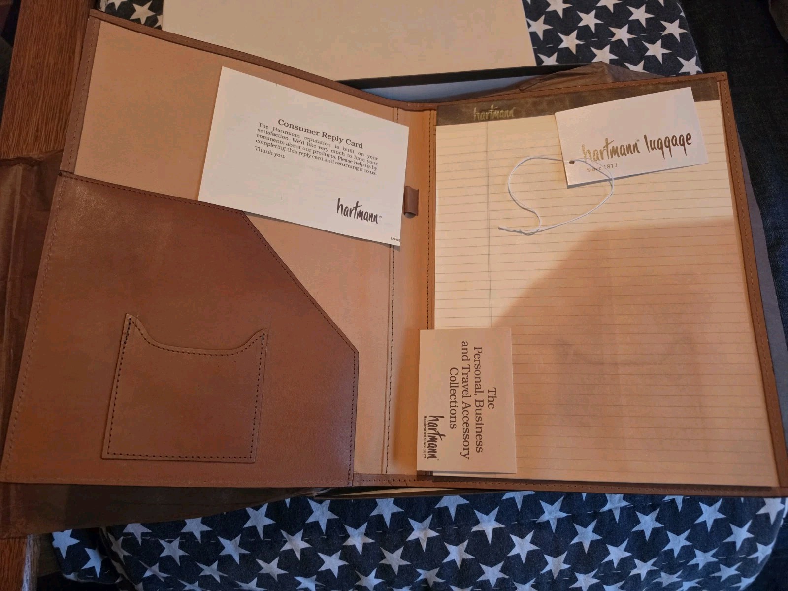 Hartmann Leather Letter Folio Organizer Large Model 4700 BELT EC9