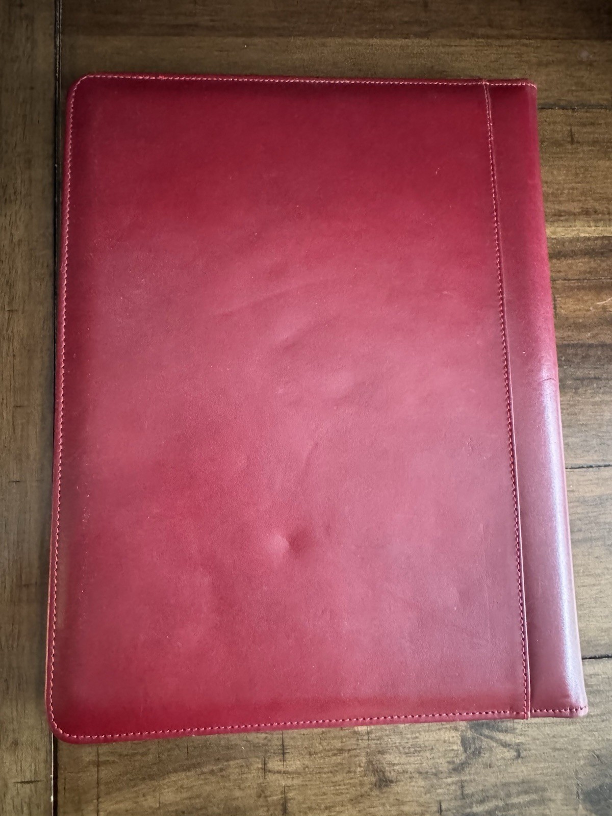 Red Leather Like Planner Organizer Padfolio Portfolio JNR Embossed 12.5×9.5