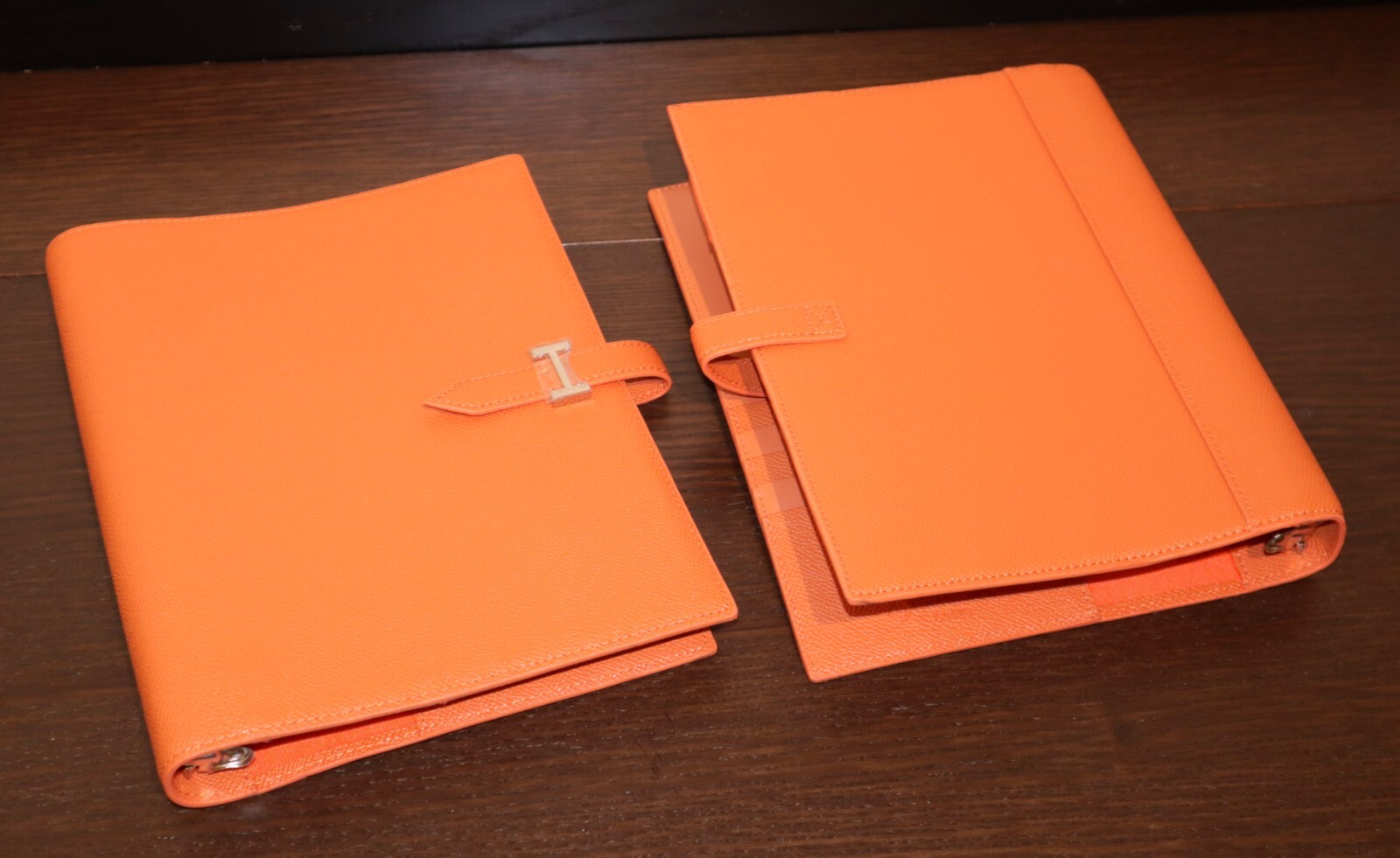 Classic FRANKLIN COVEY | *Noblessa II* ORANGE Leather .875 Rings Planner/Binder