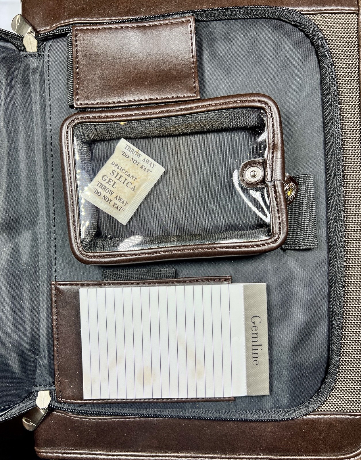 UPS Logo Gemline Zippered Portfolio Organizer Padfolio Leather Business Case