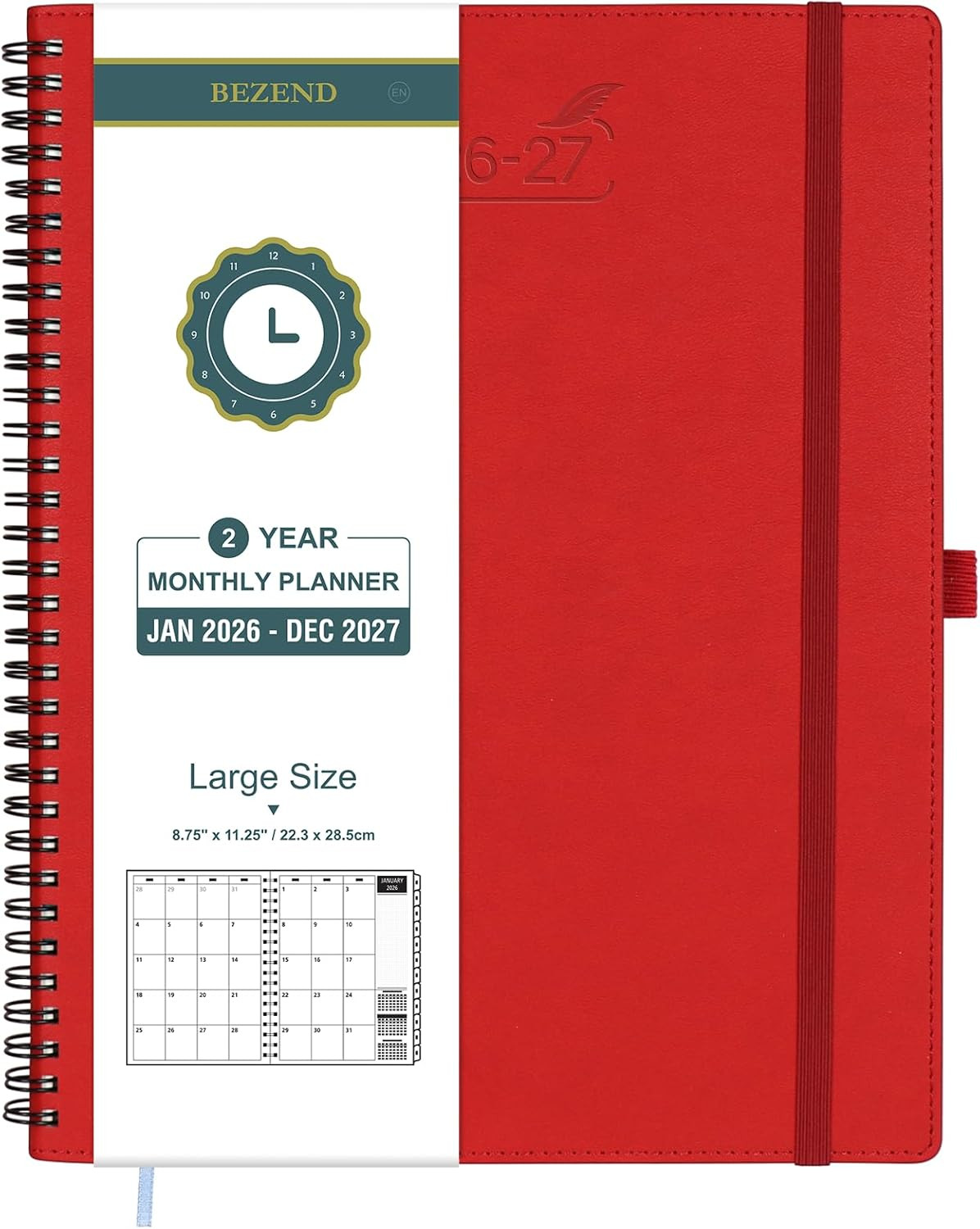 Pocket Monthly Planner 2026-2027 (3.5″ X 6.5″) 2 Year Calendar Book for Purse wi