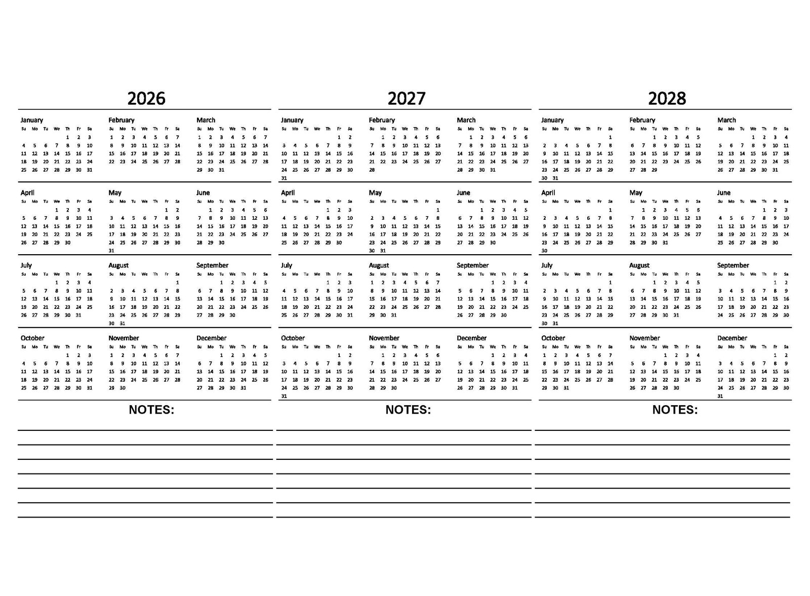 5 Year Calendar Planner 2025-2029 (Blue, 2025-2029,5 Year,61 Pages)