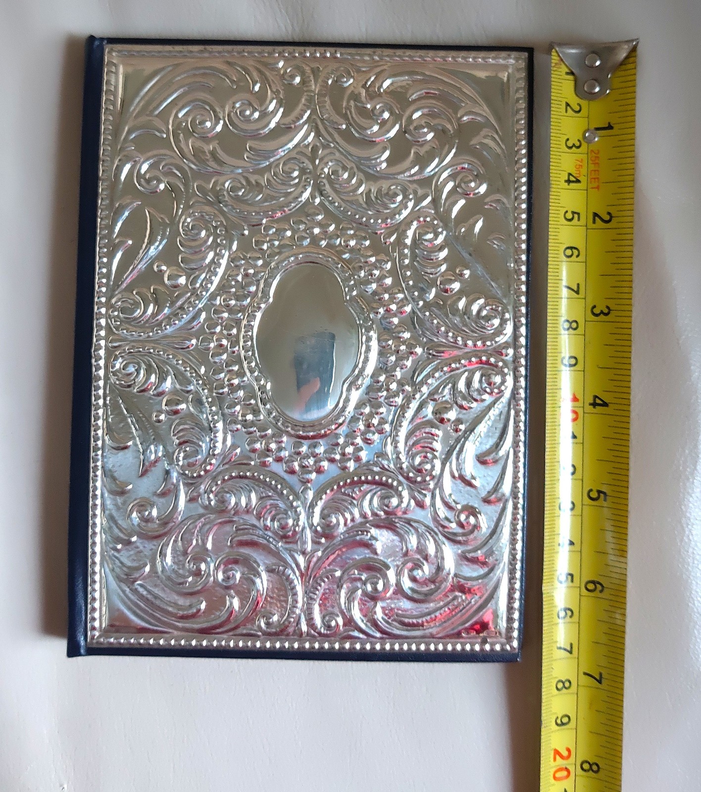 925 marked Sterling Silver Vintage Leather Phone Address Book A- Z Italy