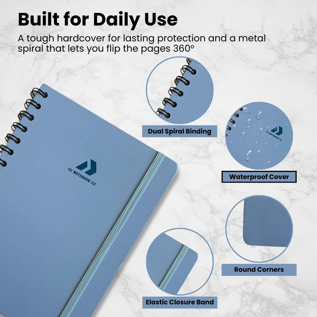 Lined Spiral Notebook Journal for Women & Men – A5(5.8″ X 8.3″) 170 Pages, Hardc