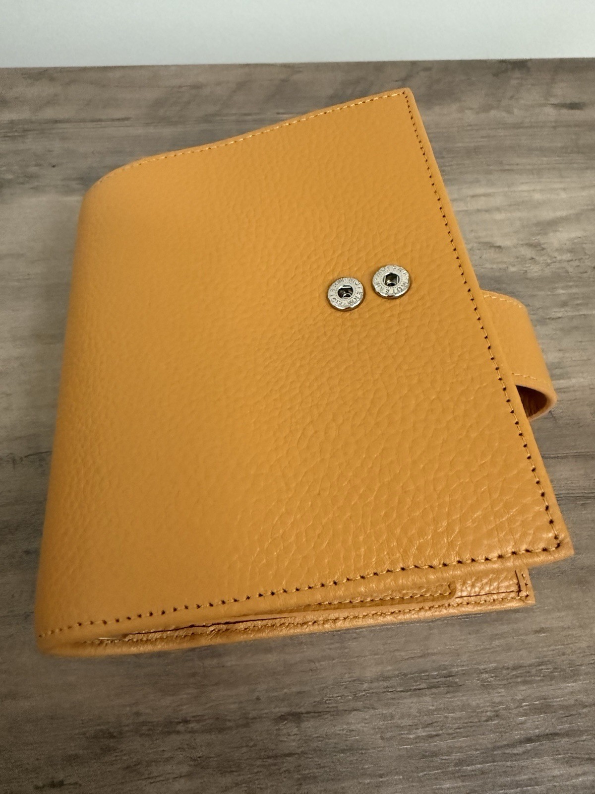 Moterm Pocket A7 Mustard Yellow Pebbled Leather Planner Organizer Binder 30mm