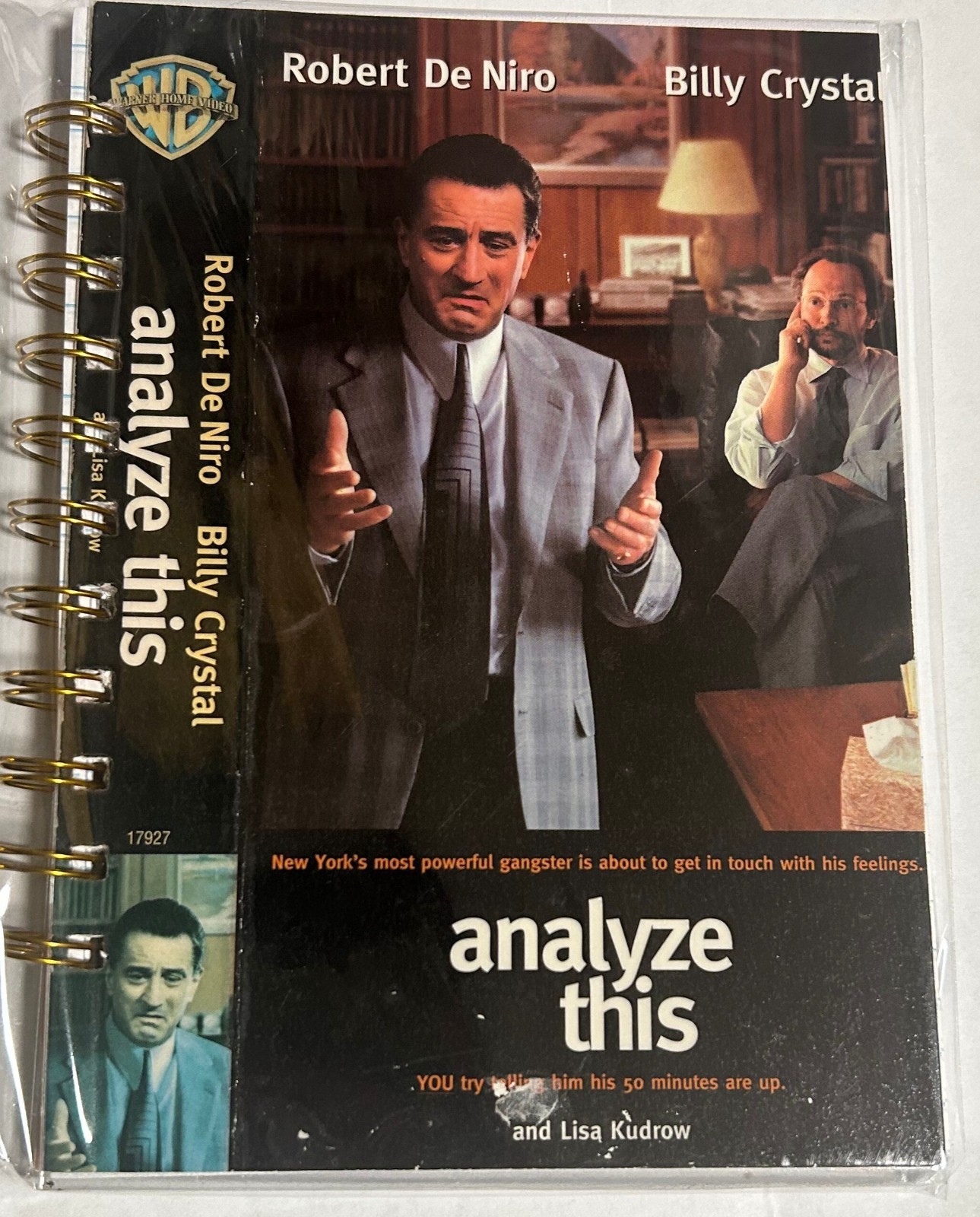 Handmade Repurposed Notebook From VHS Tape Cover-Analyze This