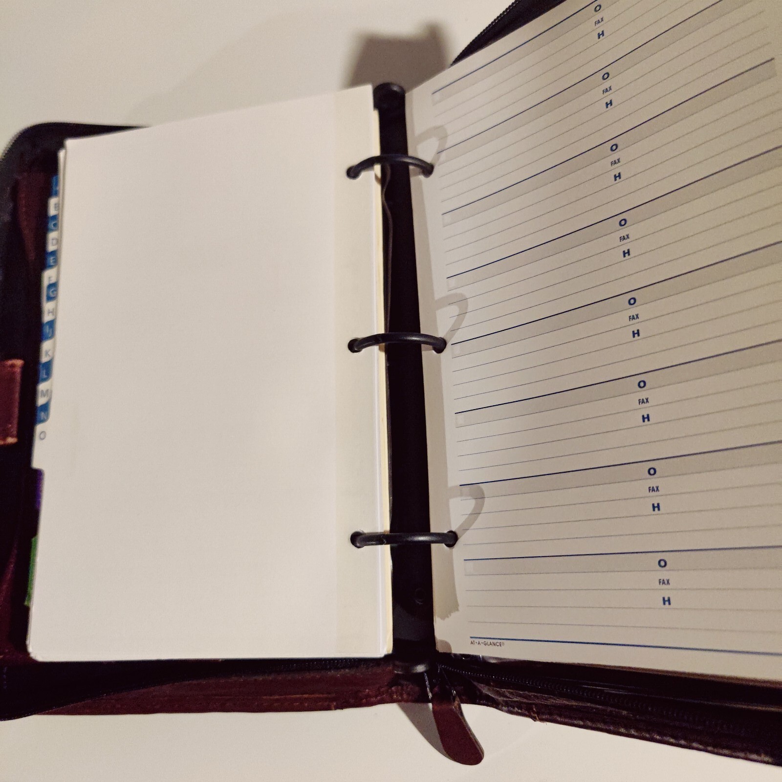 Blank* Vintage Day Planner Address Book Faux Leather Burgundy Time Systems