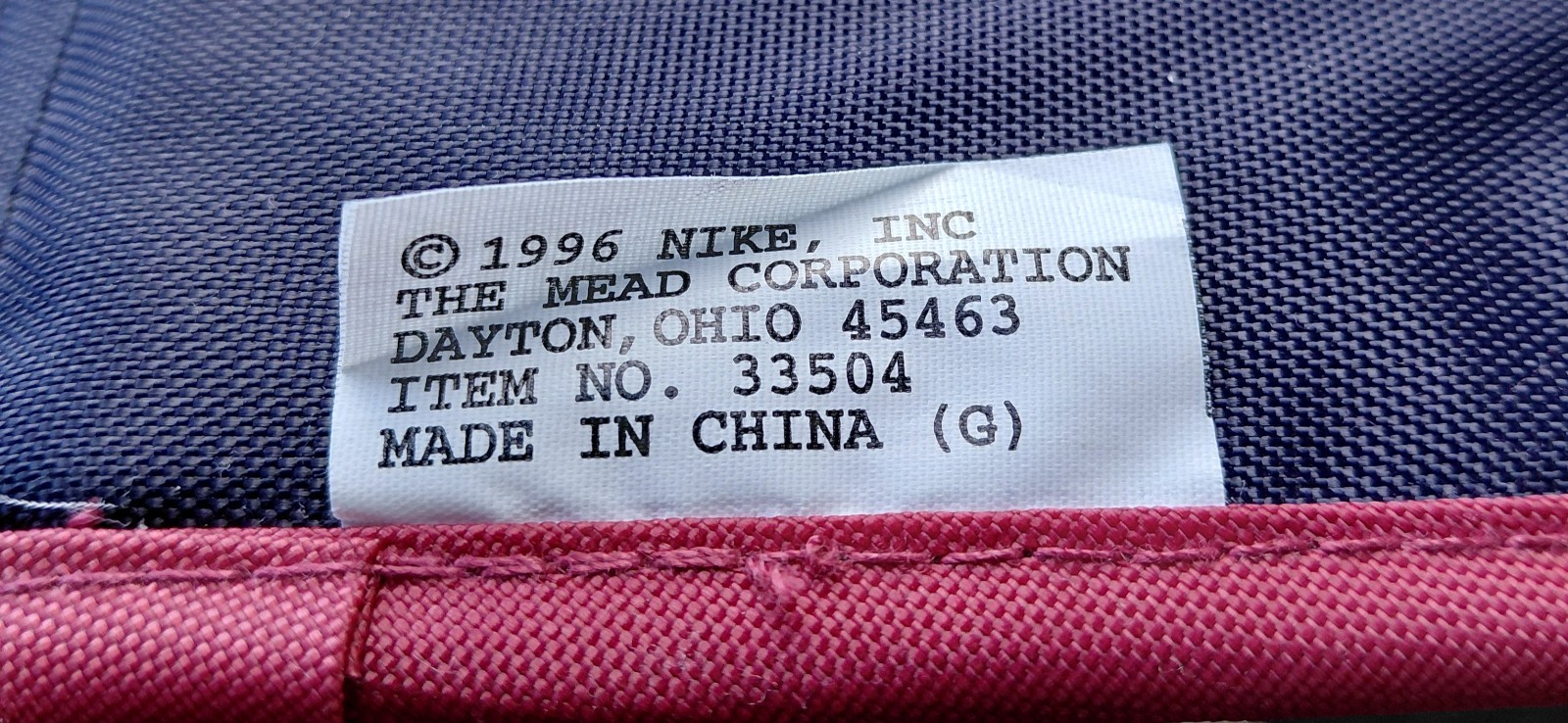 VINTAGE NIKE MEAD BINDER STUDENT PLANNER MULTICOLOR NYLON 1996 SHIPS FREE IN USA