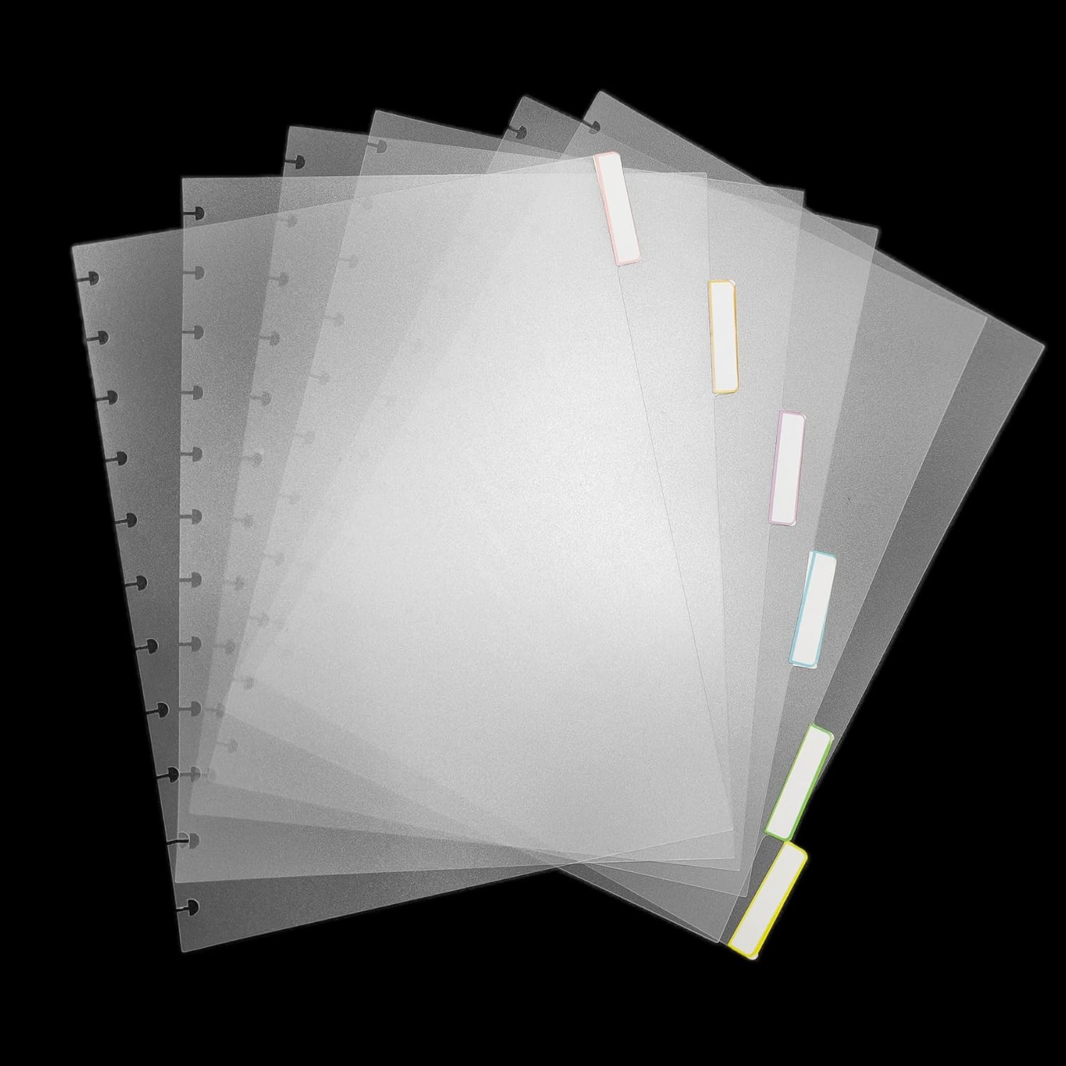 Letter Poly Tab Dividers for Discbound Notebooks, Disc Bound Planner Supplies Di