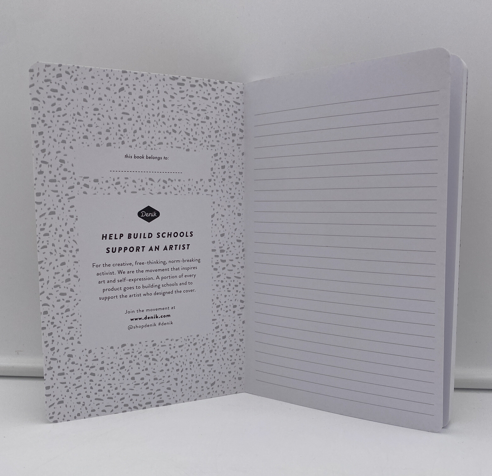 Denik Lay Flat Notebook “Ice Cream Swirl” Design 144 Lined Pages 5.25×8.25 NEW!