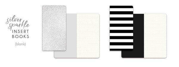 Paper House SILVER SPARKLE JOURNEY BOOK INSERT SET JBB-0010 NEW planner traveler