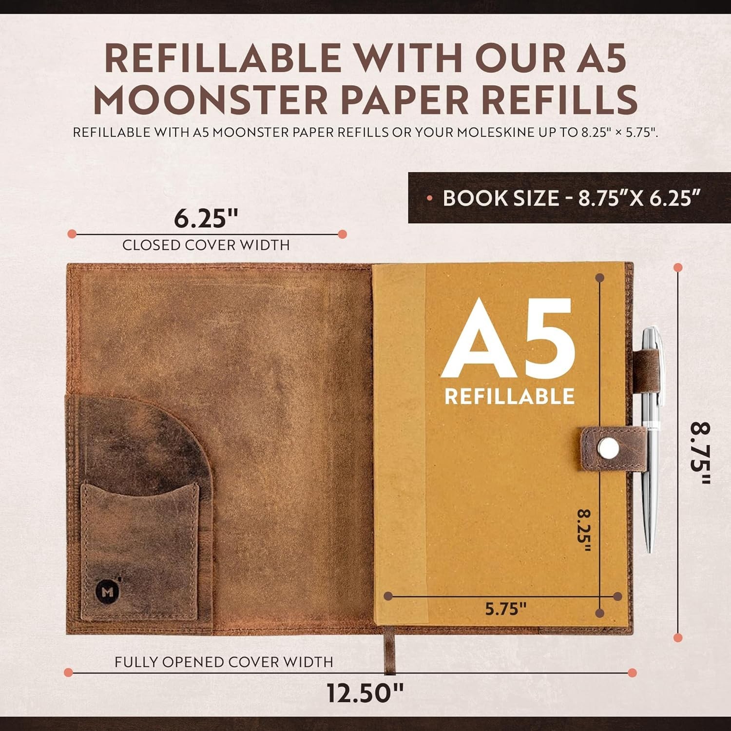 Refillable Leather Journal Joshua 1:9 Bible Verse Embossed Journals with Pen …