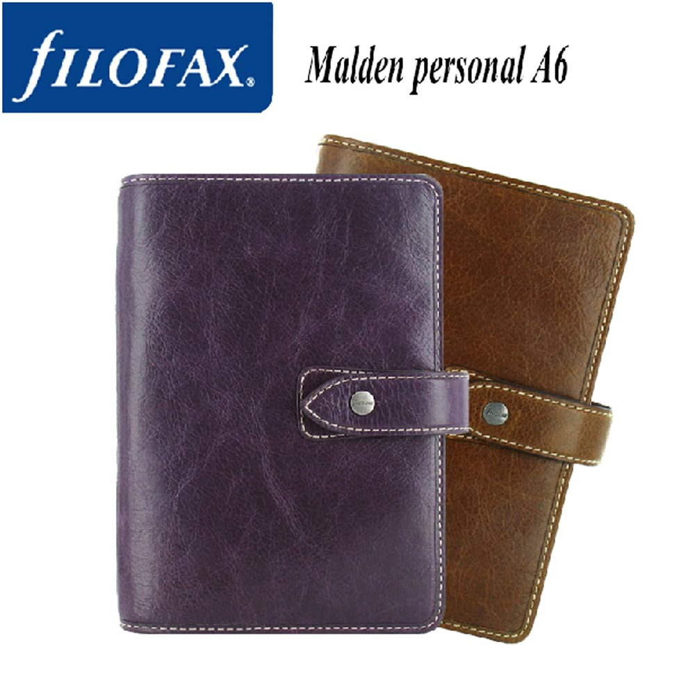 Filofax Personal Size Malden Organiser Planner Diary Book Ochre Leather 025808