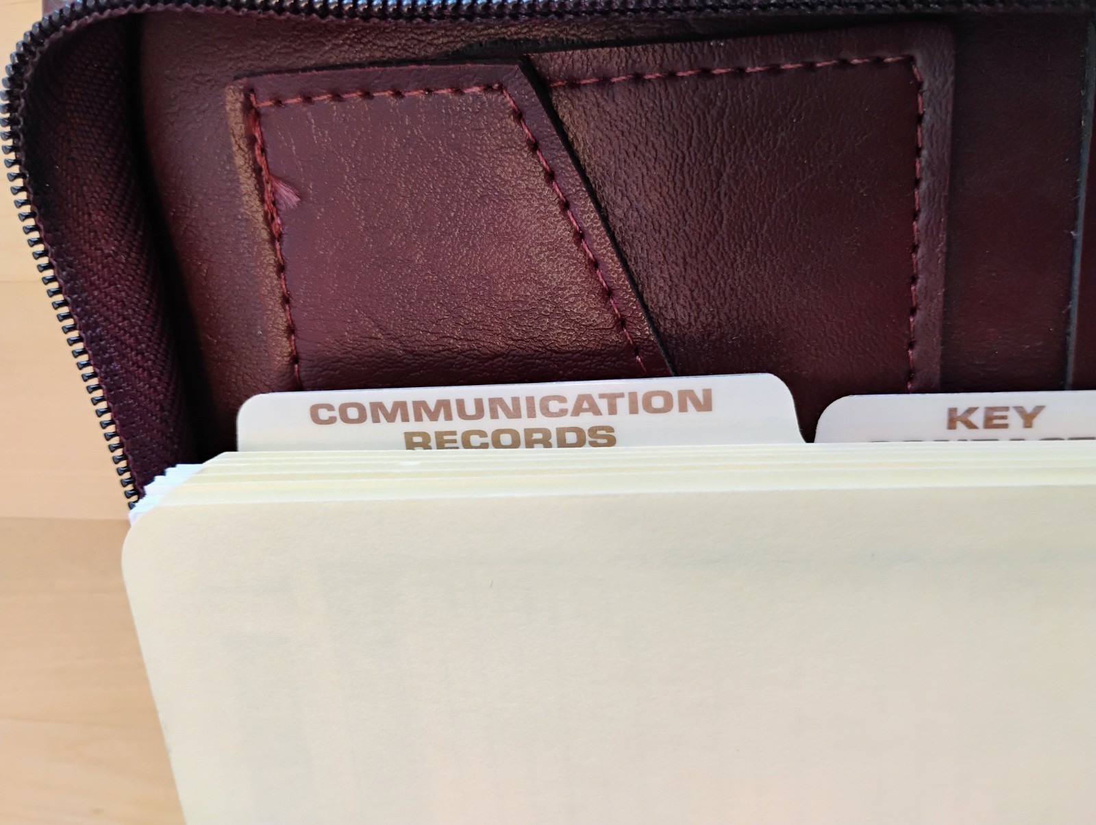Time System A5 Leather Binder zip closure Pentel P225 Pencil CLEAN 1994 Planner