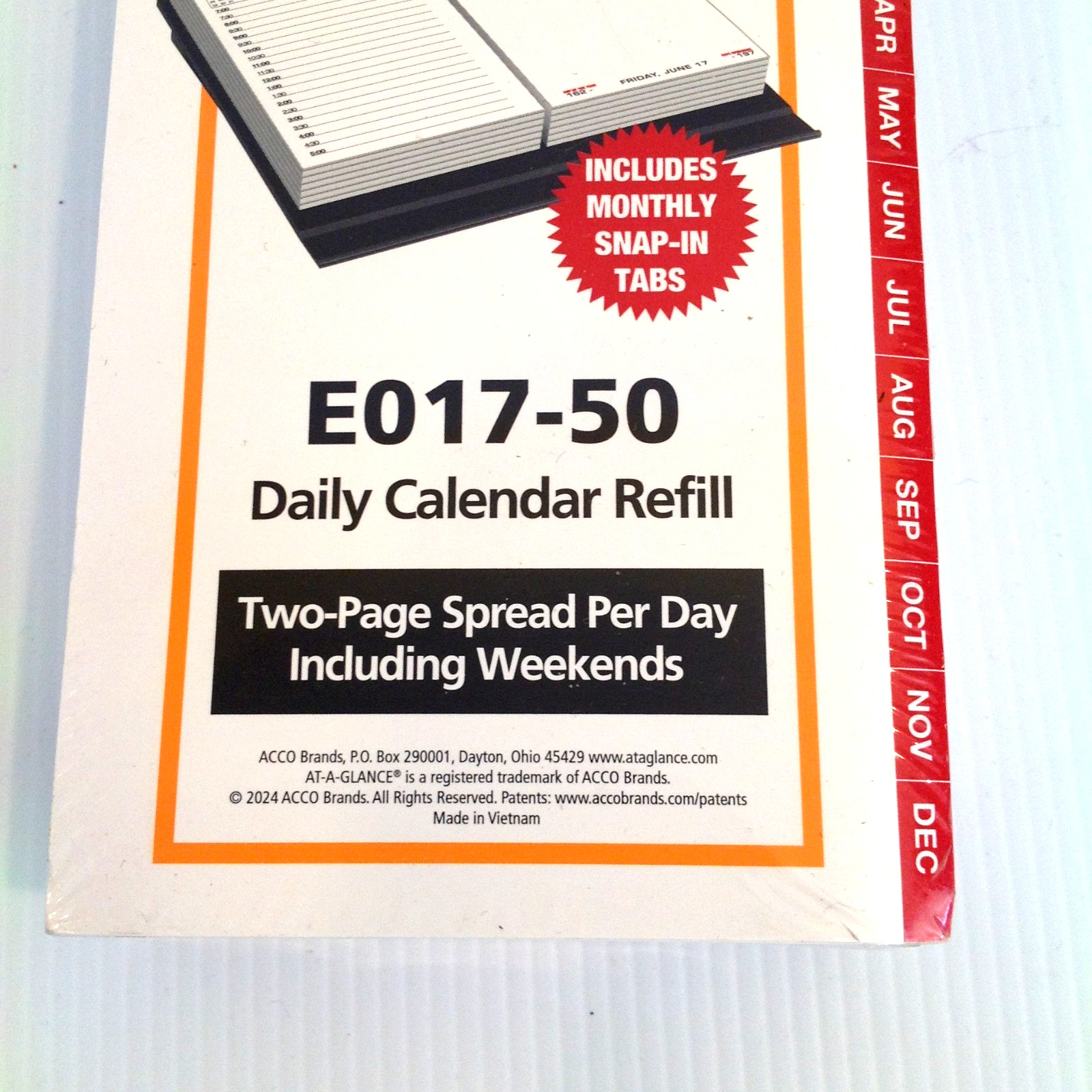 2026 At-A-Glance E017-50 Daily Desk Calendar w Index Refill Only 3.5 x 6″ NEW
