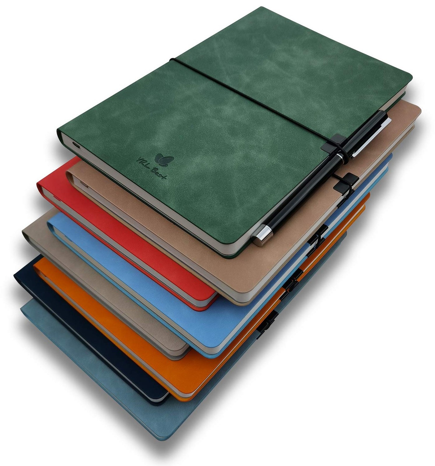 Writing Journal Notebook, College Ruled/Lined, A5, 5.8×8.3”, Premium Faux Lea…