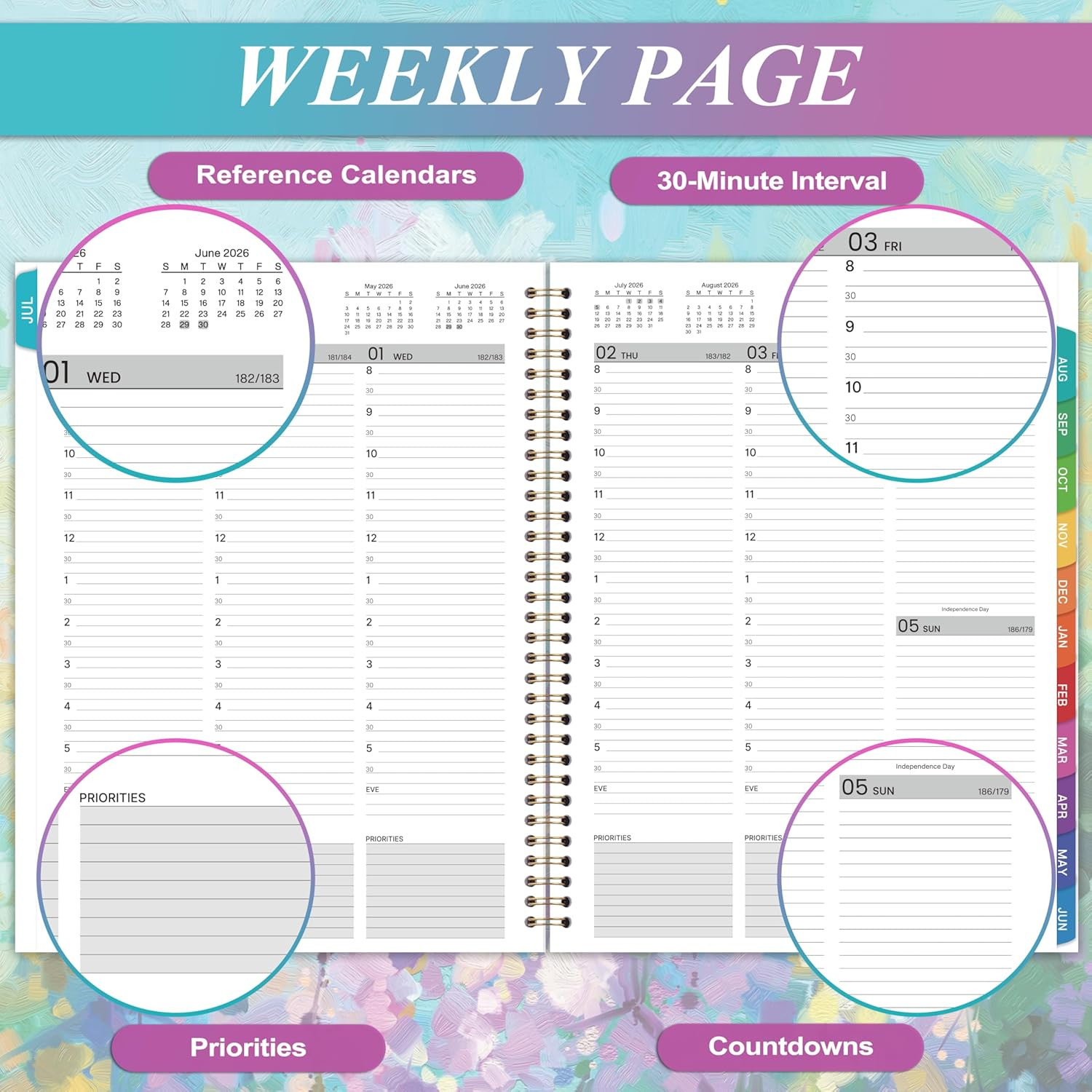 Appointment Book 2026-2027 – Weekly Appointment Book, Jul 2026 – Jun 2027, Hourl