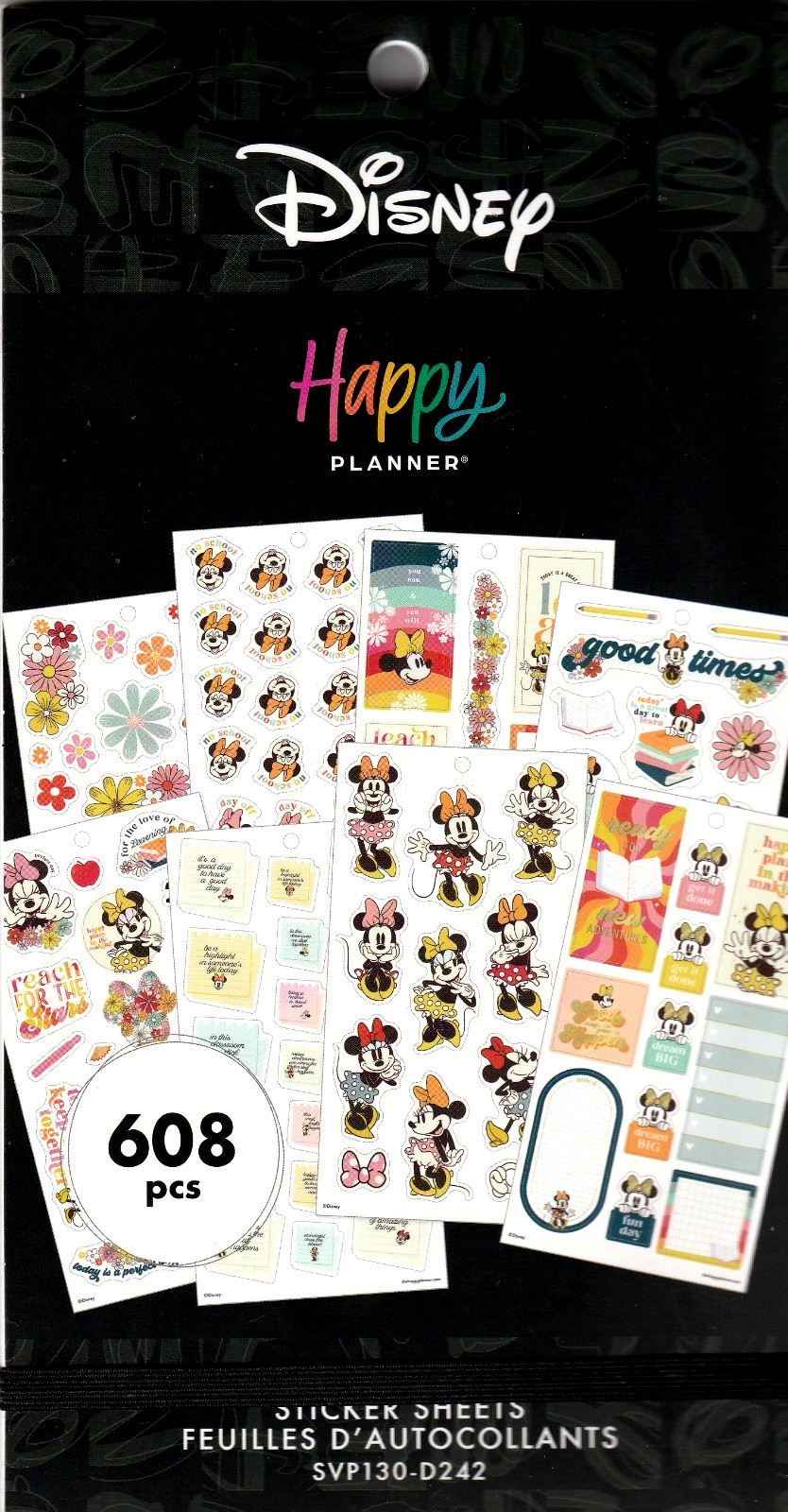 Disney Happy Planner Sticker Book SUNNY MINNIE – 608 Pieces – NEW