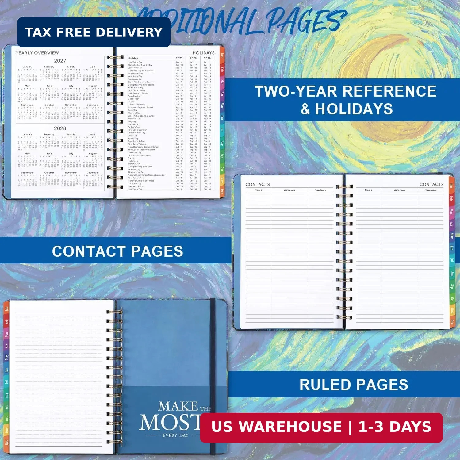 2027 Planner – Weekly & Monthly Planner 2027, Jan.2027 – Dec.2027, 6.4″ x 8.5″,