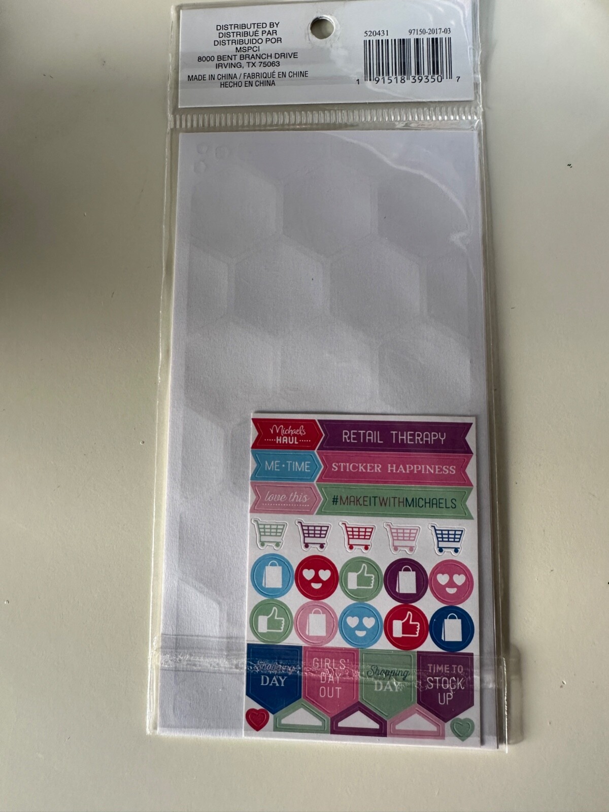 Recollections 160 PC Planner Accessories Sticker Multi Color Hexagon Pineapples