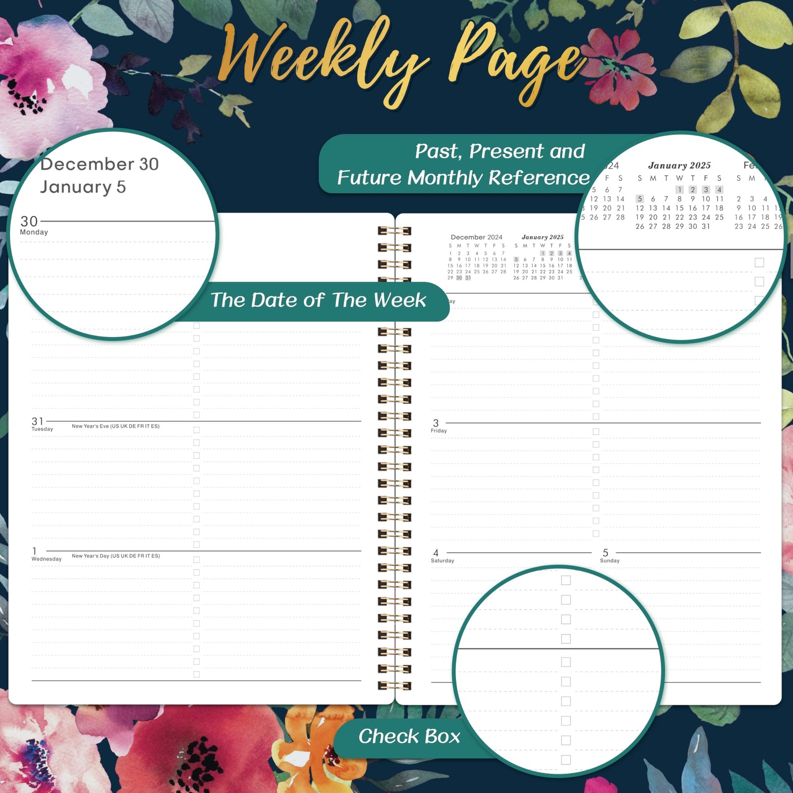 2025 Planner – Planner 2025, JAN. – DEC. 2025, 8” x 10” 2025 Planner Weekly…