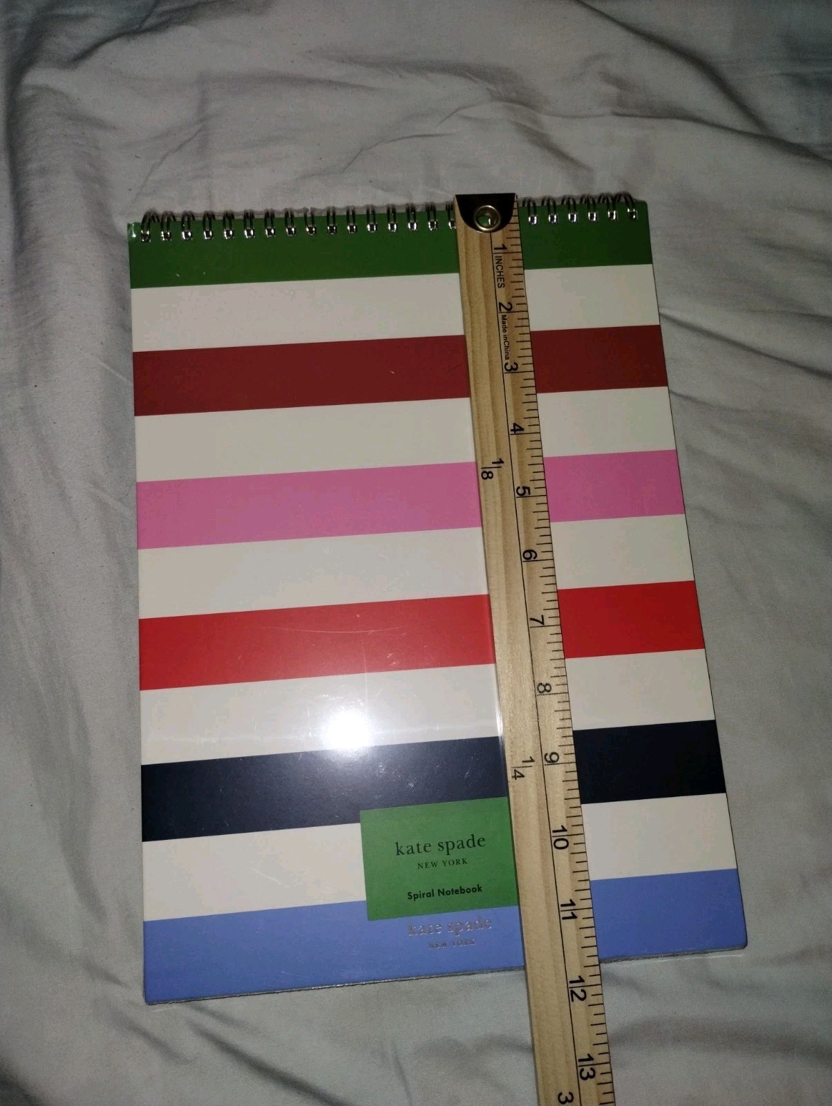 NEW Kate Spade New York 12×8 Top Spiral Notebook Multi-color Striped New/Sealed