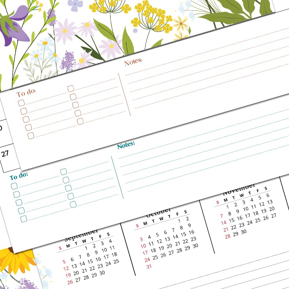 Wildflower 2026 Wall Calendar, March 2026 – Feb 2027, Dates Bright Botanical