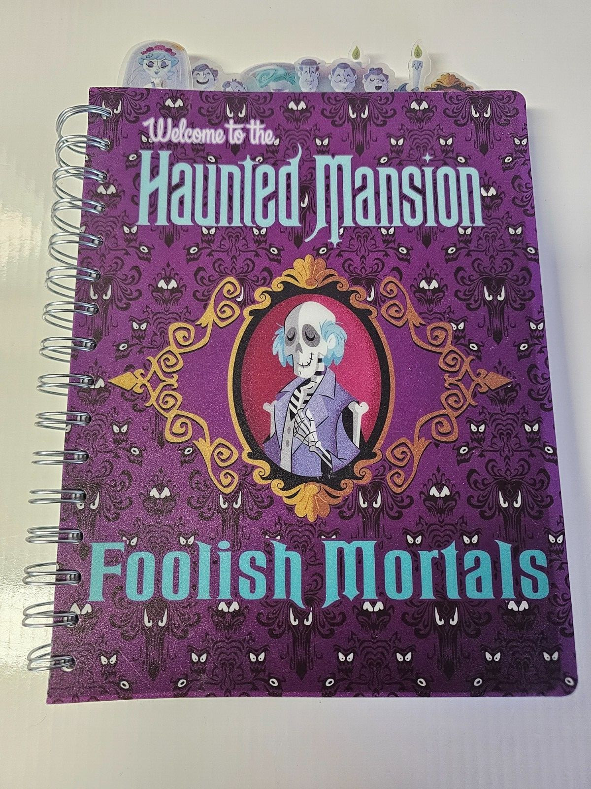 Disney The Haunted Mansion Foolish Mortals 6 Tab Spiral Journal 144 Lined Pages