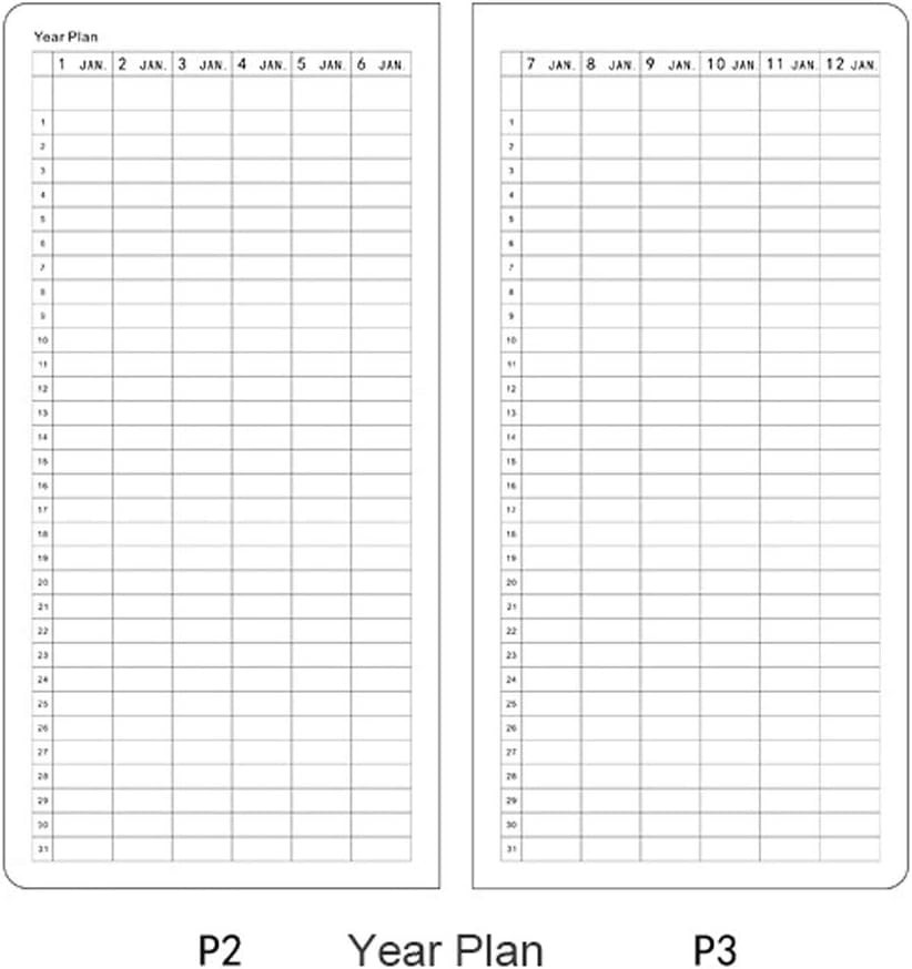 Undated Gray A6 Pocket Planner with 144 Pages, 2 Ribbons, 2021
