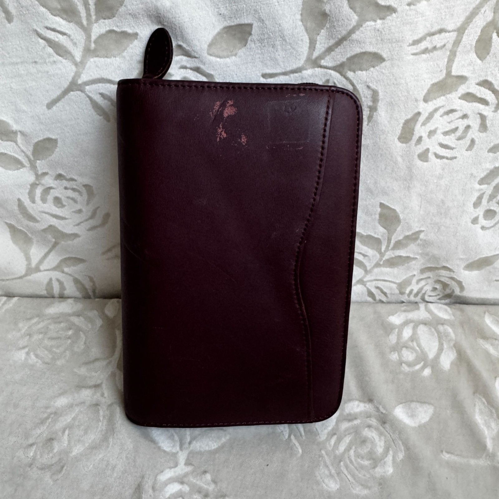 Vintage 1994 Day-Timer Leather Zip Planner Organizer With Inserts 6-Ring Binder