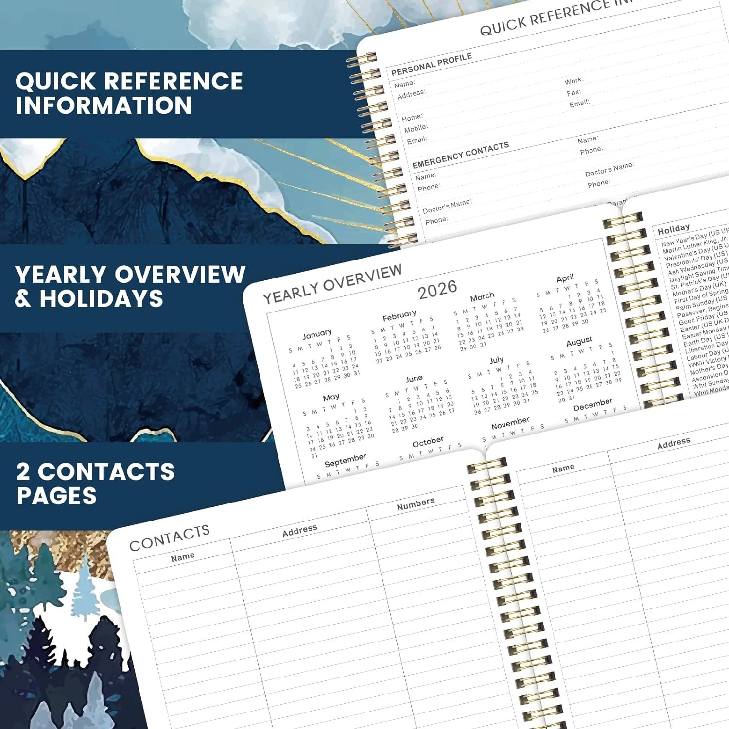 2025 Planner – 2025 Weekly Planner Spiral Bound, Weekly & Monthly Planner with