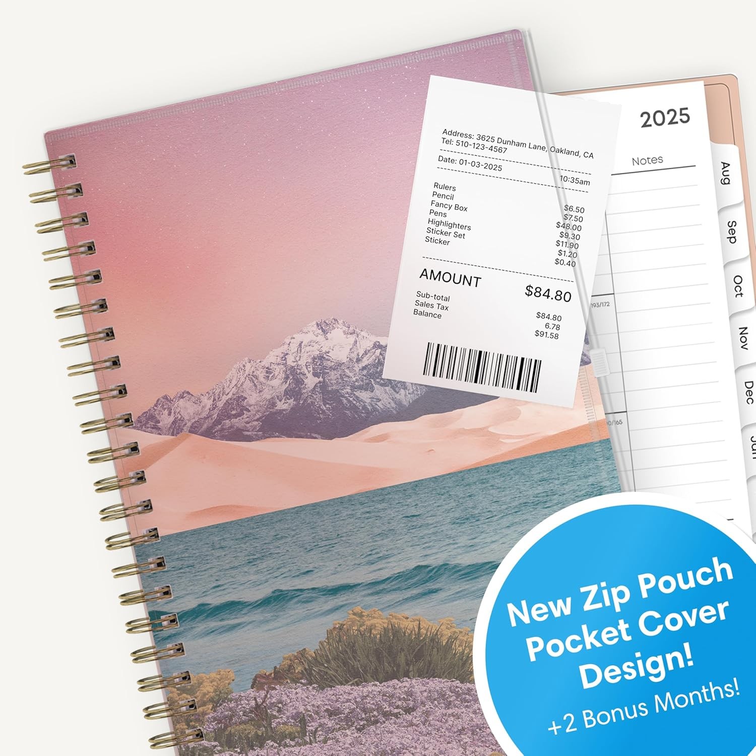 Blue Sky 2025-2026 Weekly and Monthly Academic Year Planner Calendar, July 2025