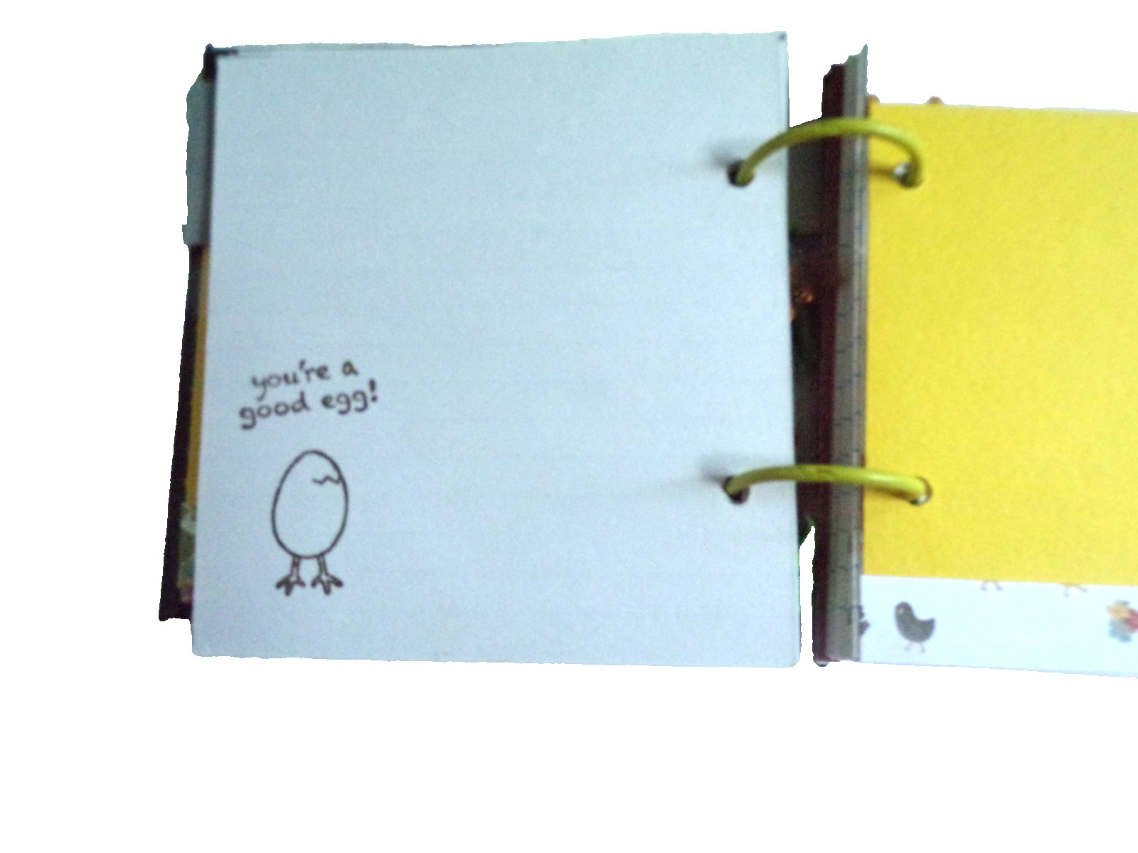 Junk journal mini album chicken theme handmade