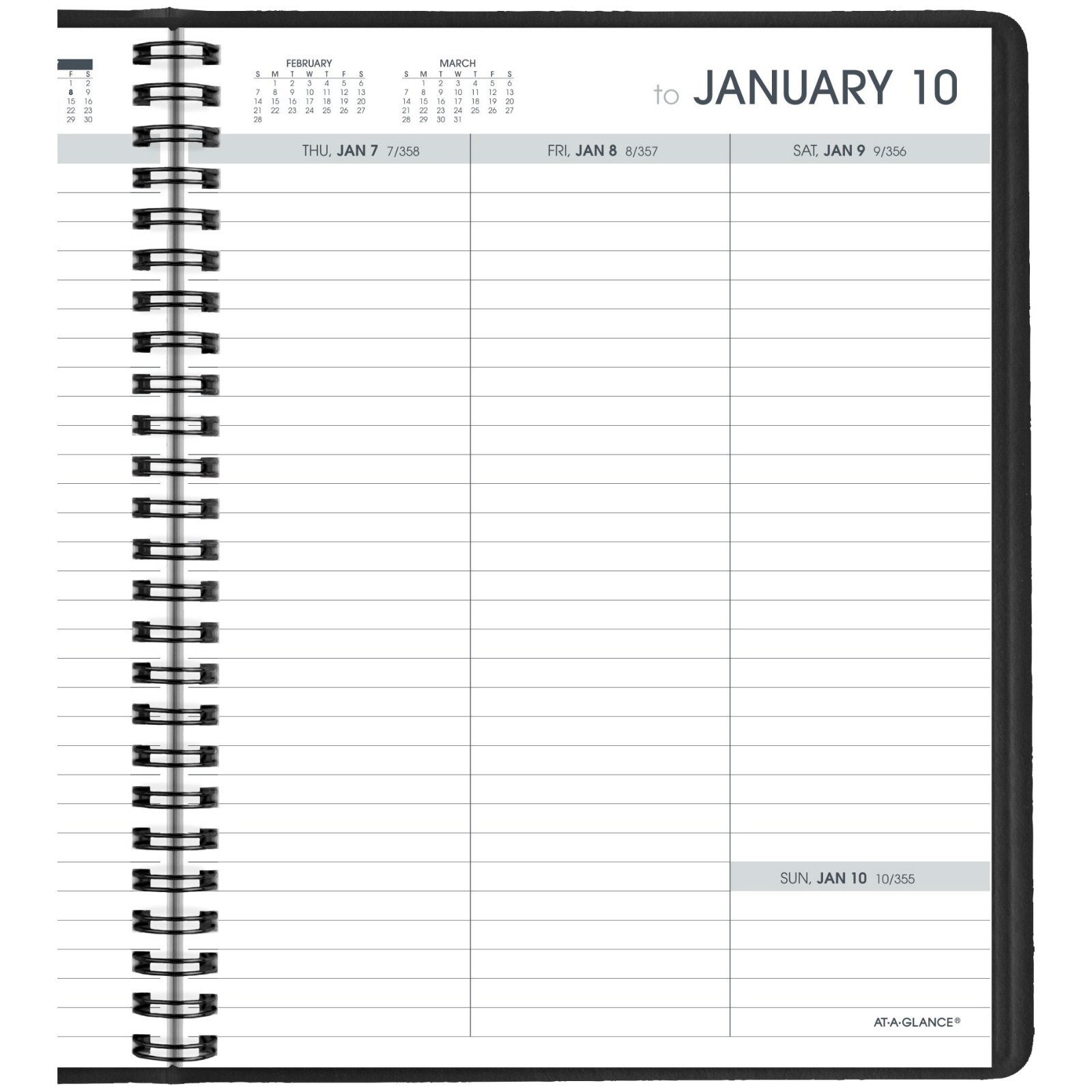 2026 At-A-Glance 70-855 Weekly Planner with No Appointment Times, 6-3/4 x 8-3/4″