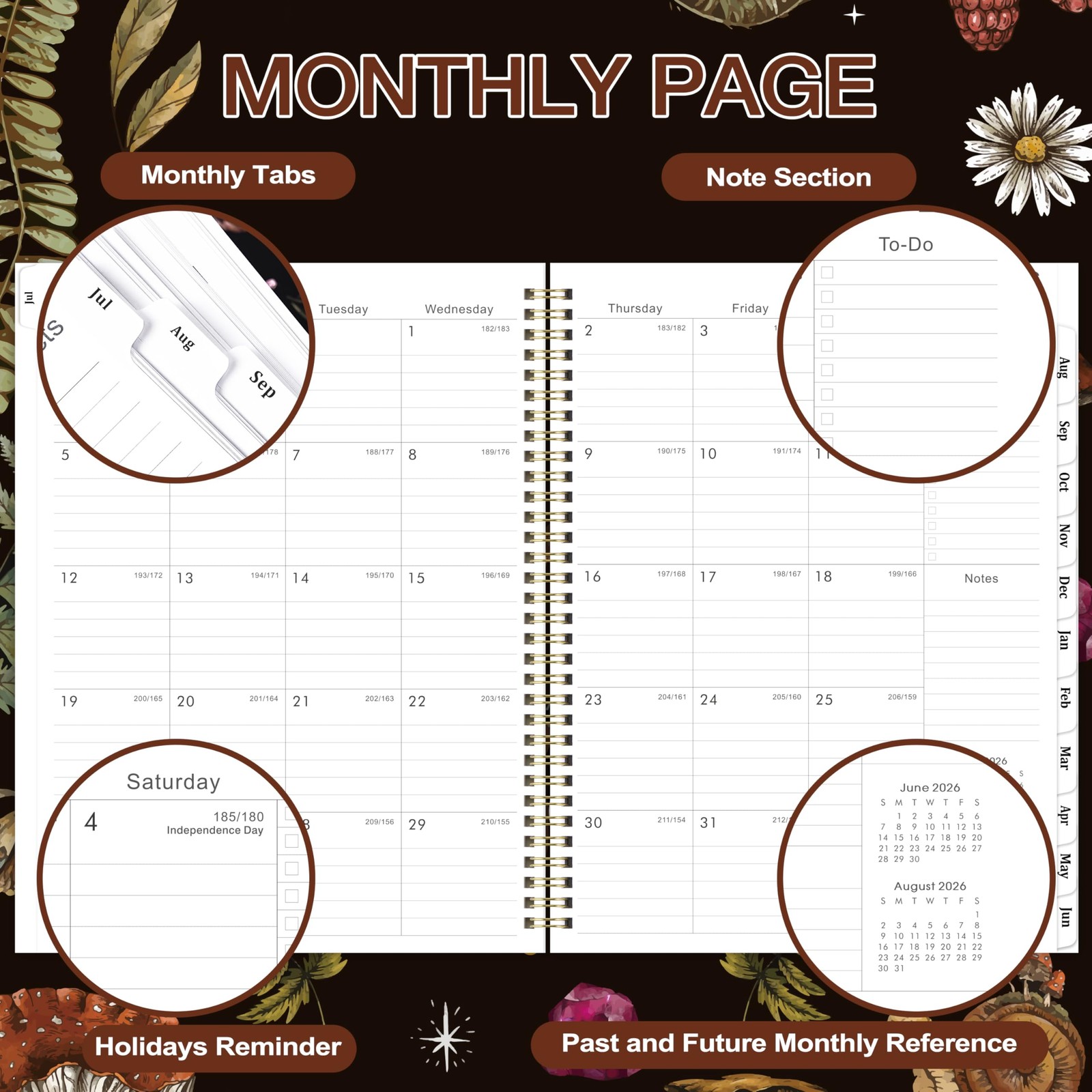 Planner 2026-2027 – July 2026 – June 2027 Planner, 8.5″ x 11″ Letter, black