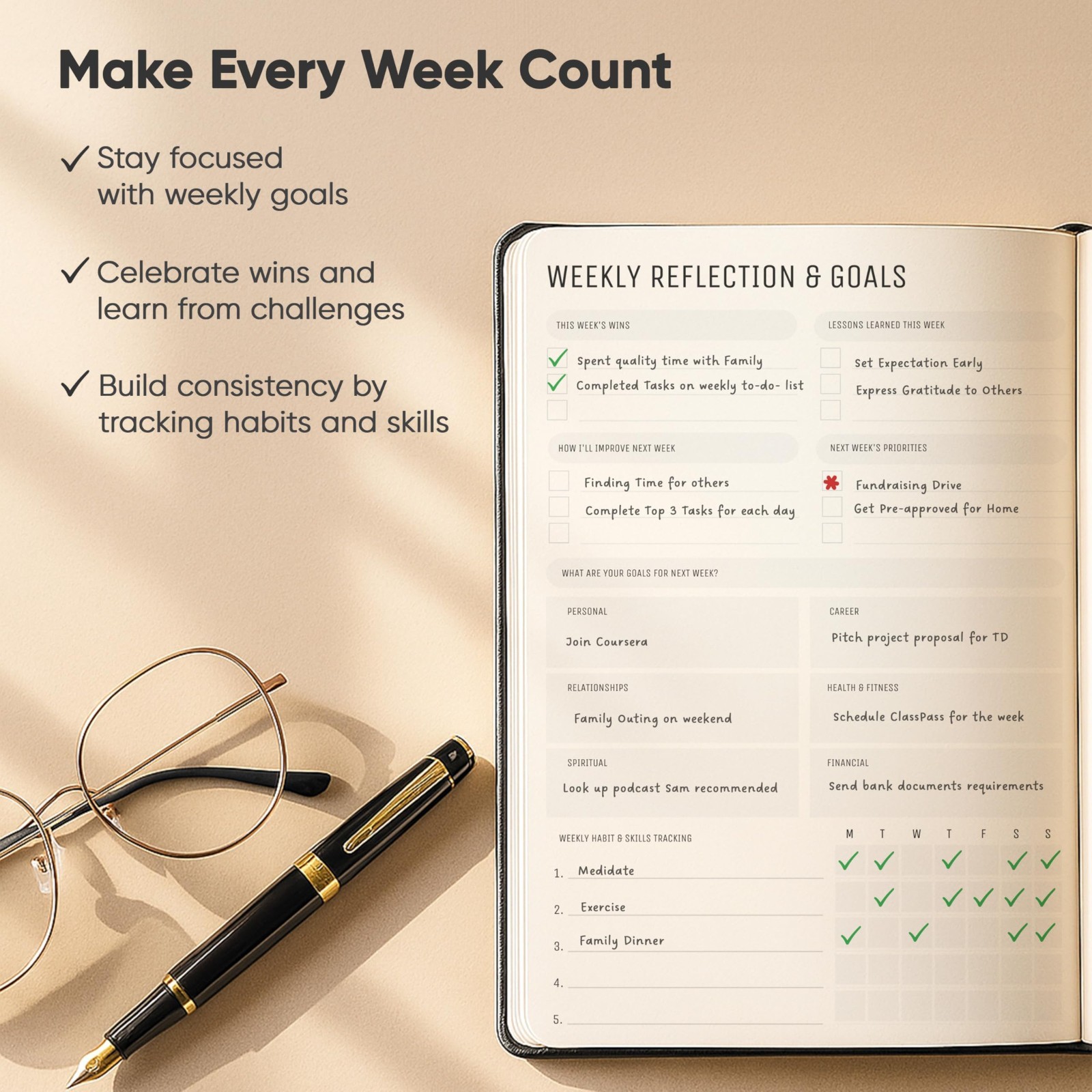 Ultimate 2026 Daily Planner – Hourly Schedule & Task List, A5 Size, Black