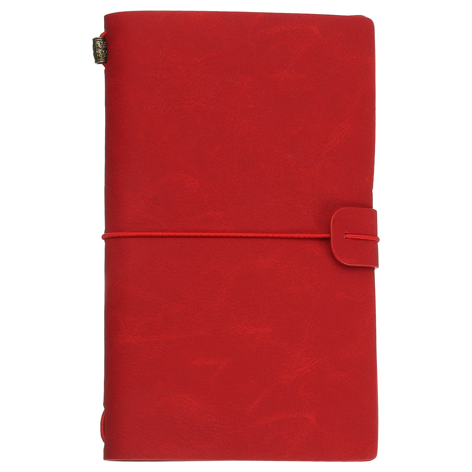 1 Pcs Vintage Retro PU Leather Notebook for Travel Diary Planner, Rose Red